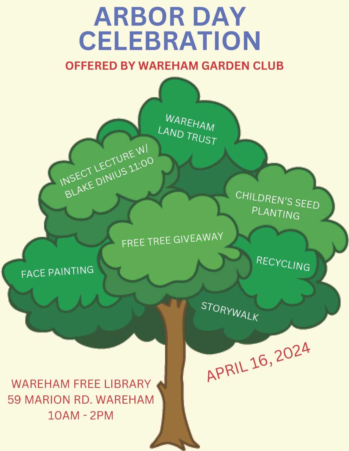 Arbor Day Celebration – April 16 – Wareham Land Trust