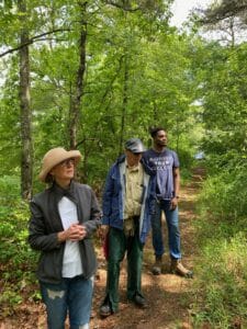 WLT workers standing in the forest