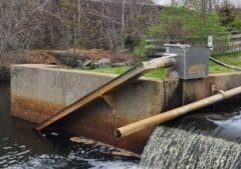 An eel ramp on the Wankinco River by the old Tremont Nail Factory.
(Photo by Justin Cifello)